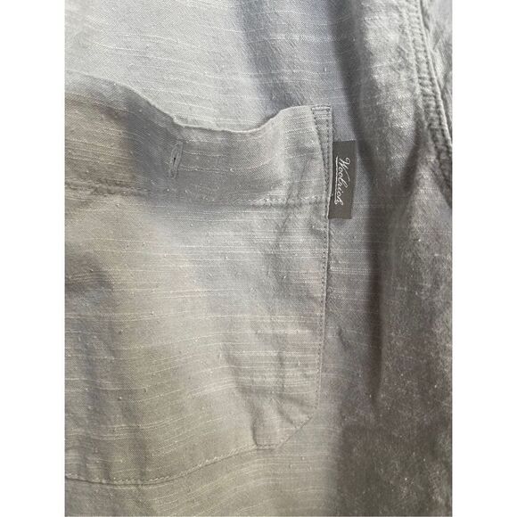 Woolrich Mens Space Dye Gray Short Sleeve Collared Buttons Up Shirt Size L - Picture 3 of 11